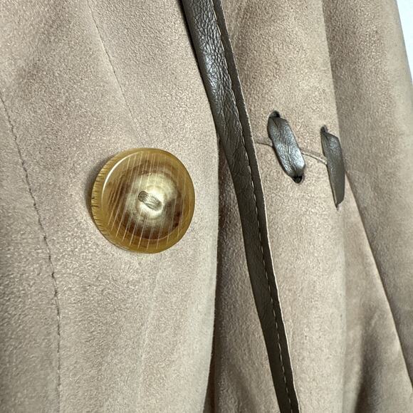 Sawyer of Napa Shearling Suede Coat Size Medium Women's Western Retro Wool EUC - Picture 8 of 16